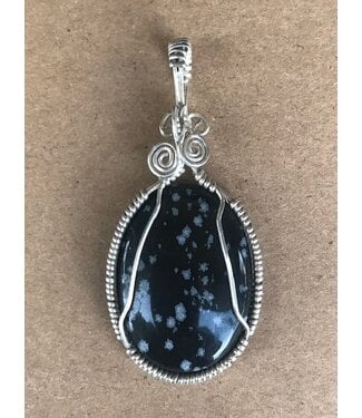 TannE Jewelry Designs Snowflake Obsidian Pendant