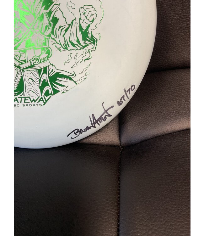 Gateway Disc Sports Gateway Discs Nylon Alloy Warlock Pale Green 175g Brian Allen SIGNED 67/70 (835)