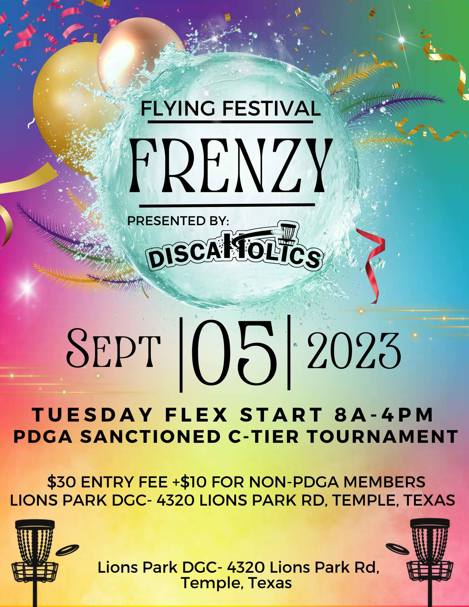 Tournament: Flying Festival Frenzy- Tuesday, Sept 5th, 2023