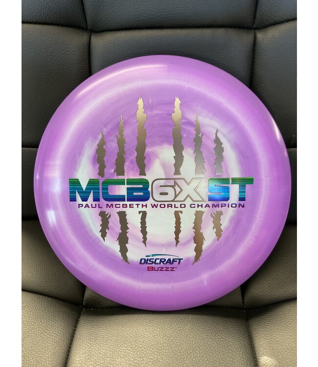 Discraft Discraft ESP Buzzz Purple/Blue Swirl 175-176g Paul McBeth 6X Claw (595)