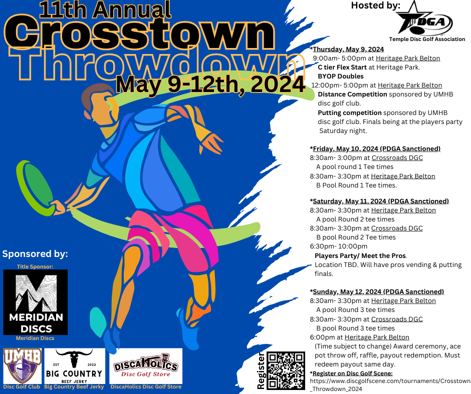 Tournament: 11th Annual Crosstown Throwdown May 9-12th, 2024