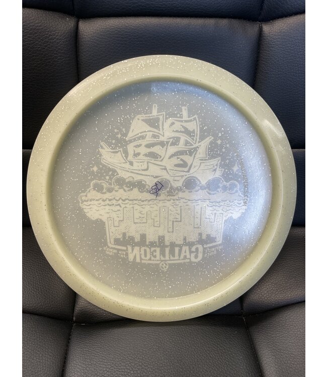 Infinite Discs Infinite Discs Metal Flake Glow Galleon White 176g Infinite VIP #87 Galleon Stamp (1509)