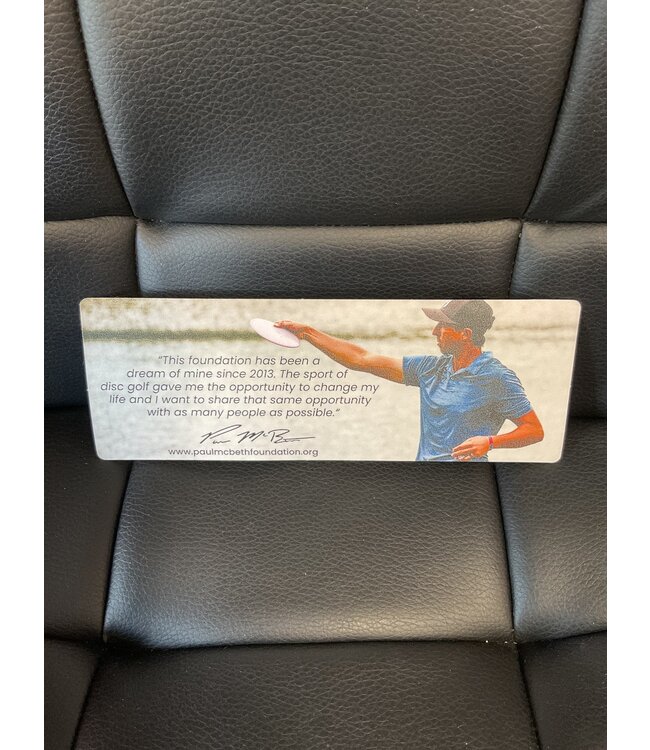 Discraft Paul McBeth Foundation Sticker 6” x 2”