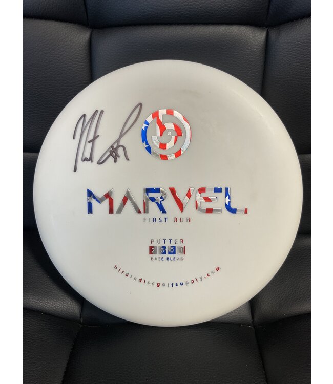 Birdie Disc Golf Birdie Base Blend Marvel White 174g First Run Nate Sexton SIGNED (884)