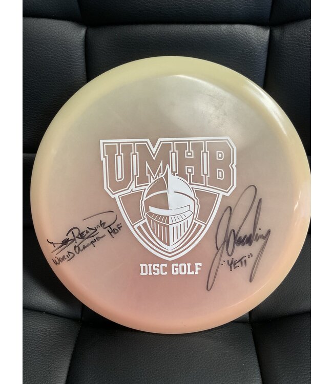 Innova Innova Champion Roc3 Pink 180g UMHB Disc Golf Des Reading and Jay Yeti SIGNED (312)