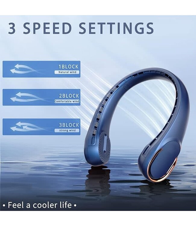 R5 Bladeless Neck Fan Plus NADGT Blue