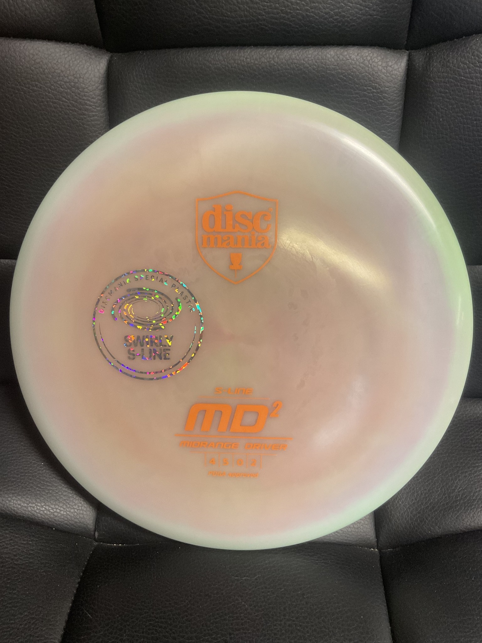 Discmania Swirly S-Line MD2 Pink/Green 180g Special Edition Stamp