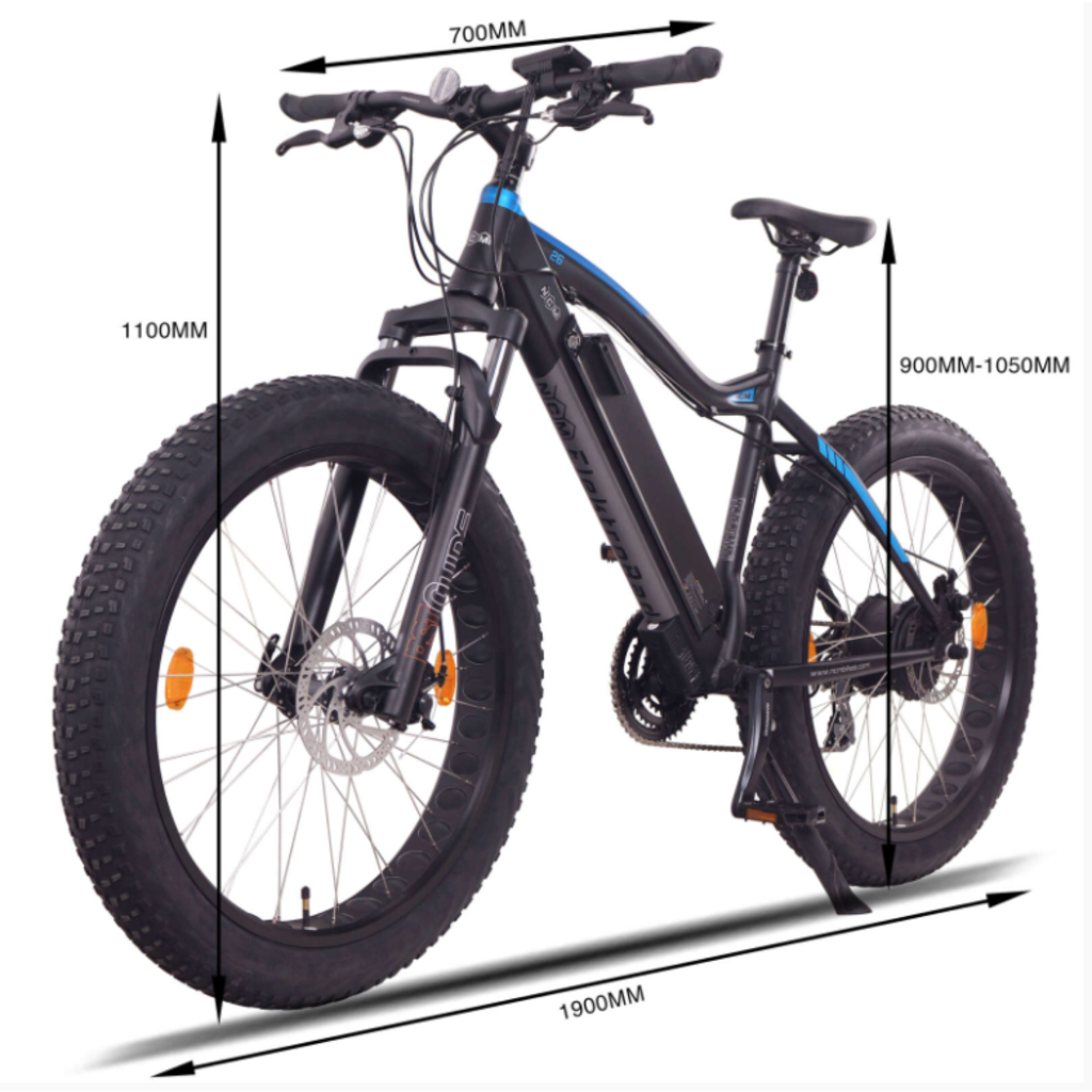 NCM NCM Aspen Fat Electric Bike E-Bike 48v 13Ha 250W 624Wh (Black 26)