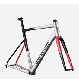 Cannondale CAAD13 EF Team Replica Disc Frameset - Fine Silver/Jet Black/EF Pink