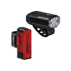 Lezyne MICRO DRIVE 800+ / STRIP DRIVE 300+ PAIR SATIN BLACK / BLACK