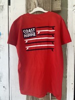 Coast Hippie Surfboard Flag Youth Tee