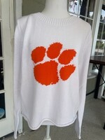 Clemson Sweater Orange Paw