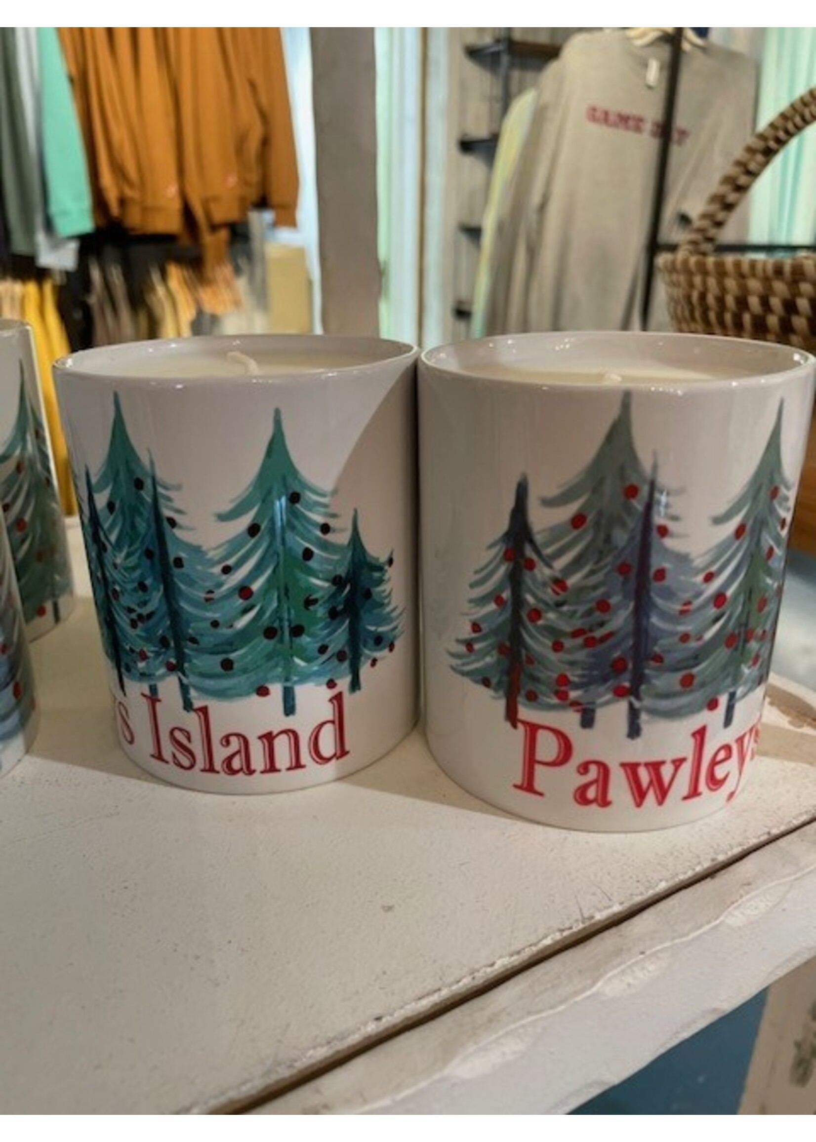 Christmas Tree Candle w/Pawleys Island Driftwood Mercantile