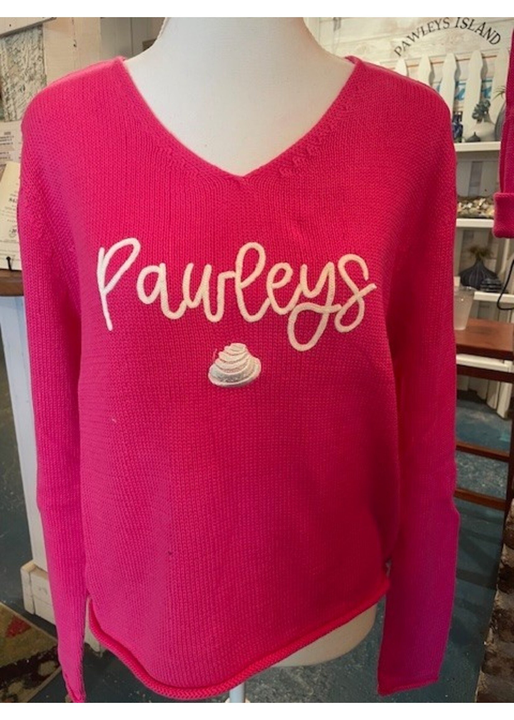 V-Neck Sweater Pawleys w/Shell