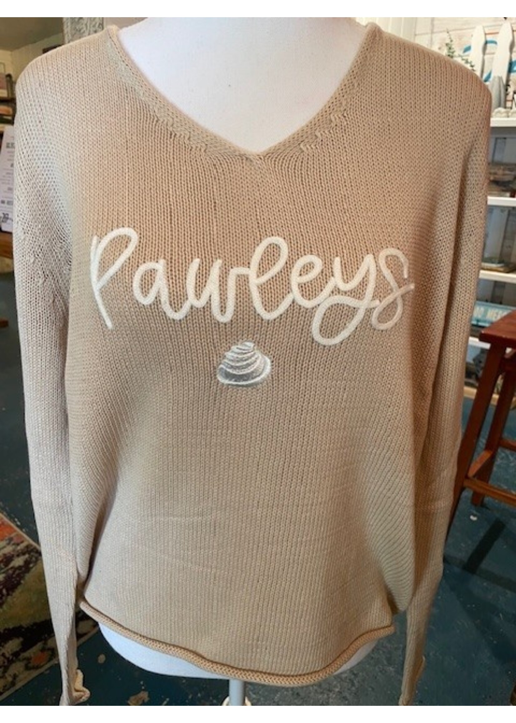 V-Neck Sweater Pawleys w/Shell