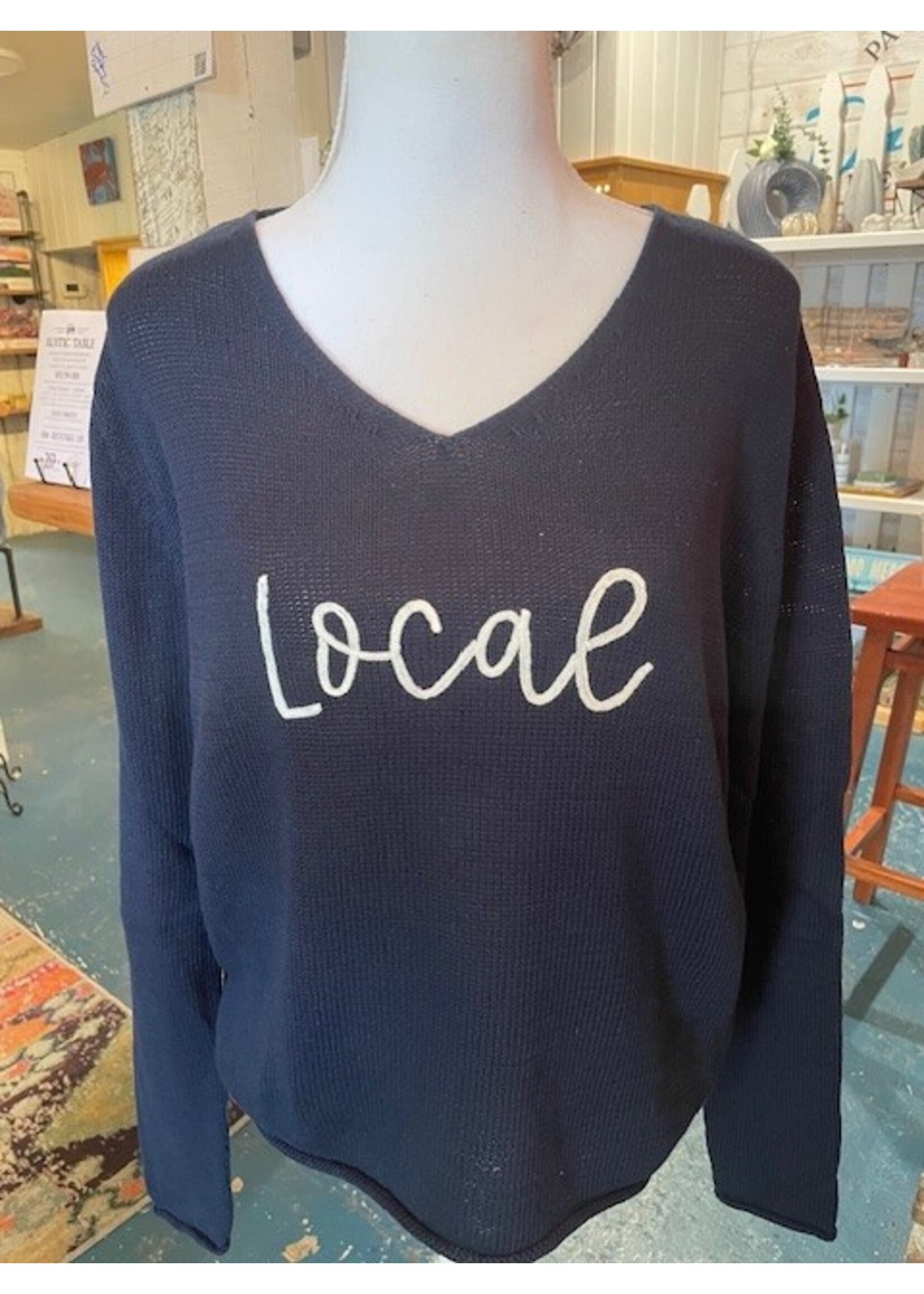 V-Neck Sweater w/Local