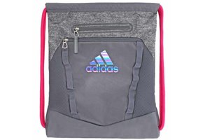adidas Rumble II Drawstring Sackpack - Heathered Gray / Pink