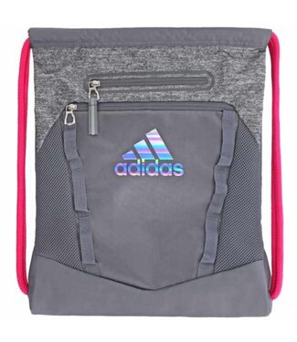 adidas adidas Rumble II Drawstring Sackpack - Heathered Gray / Pink