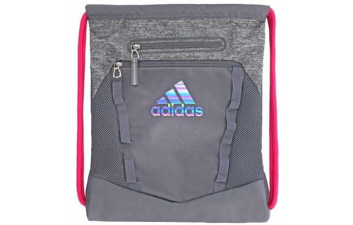 adidas Rumble II Drawstring Sackpack - Heathered Gray / Pink
