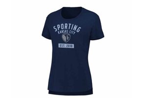 adidas Womens Sporting Kansas City Iconic  Shirt - Navy Blue