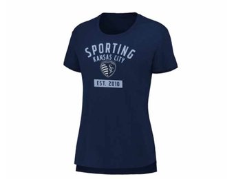 adidas Womens Sporting Kansas City Iconic  Shirt - Navy Blue