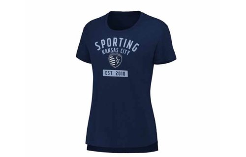 adidas Womens Sporting Kansas City Iconic  Shirt - Navy Blue