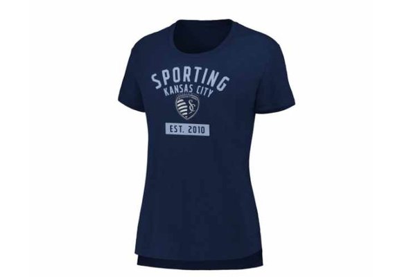 adidas Womens Sporting Kansas City Iconic  Shirt - Navy Blue