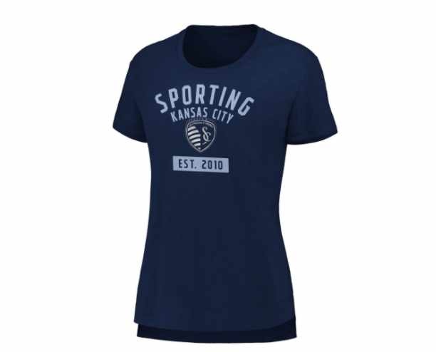 adidas Womens Sporting Kansas City Iconic  Shirt - Navy Blue