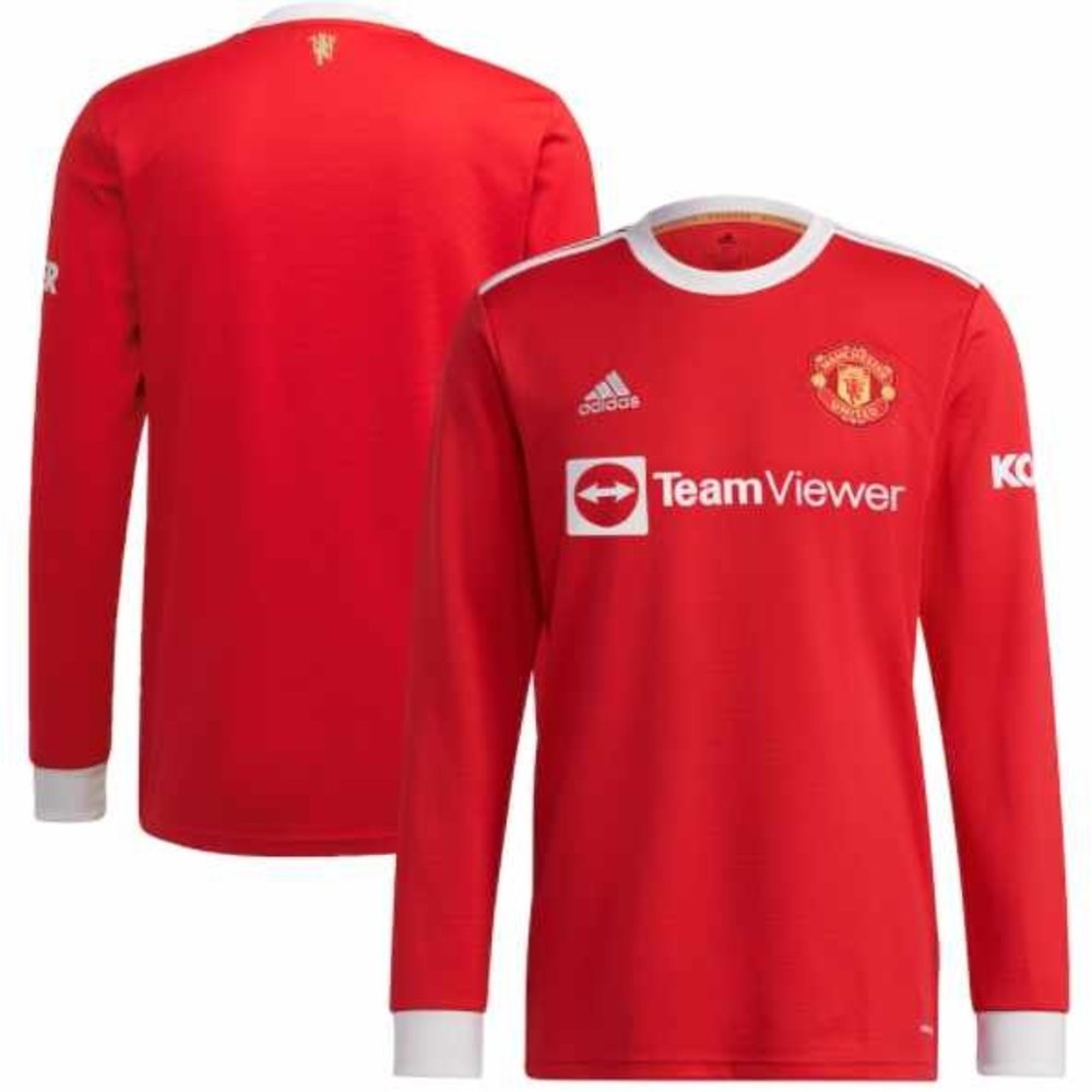 : adidas 2020-2021 Manchester Reds Home Long Sleeve Football  Soccer T-Shirt Jersey : Sports & Outdoors