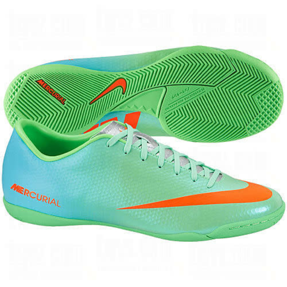 Nike Mercurial IV IC Indoor Soccer Shoe - Neon Lime/Crimson - Soccerium