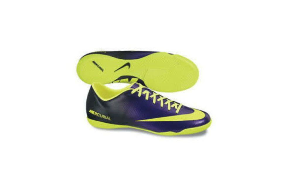 Doncella Objeción elevación Nike Mercurial Victory IV IC Indoor Soccer Shoe- Electro Purple/Volt -  Soccerium