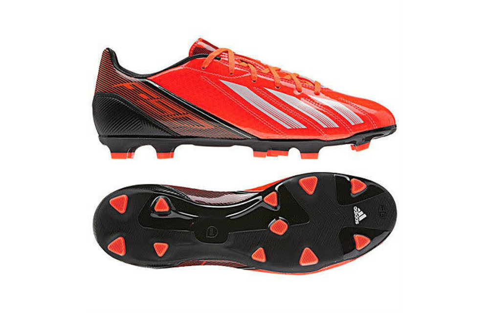adidas F10 TRX miCoach Compatible Soccer Shoes - Red Black/ White -