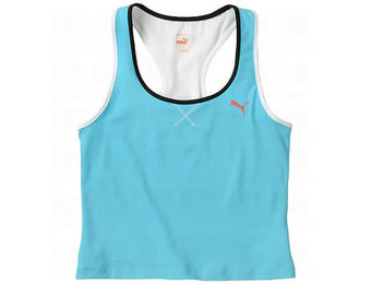 Puma Women  Soccer Scirmmel Fitness Crop Top - Blue/White