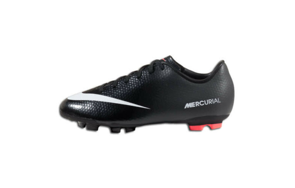 Nike Mercurial Victory IV 2013 FG Soccer Shoe - Black / Red - Soccerium