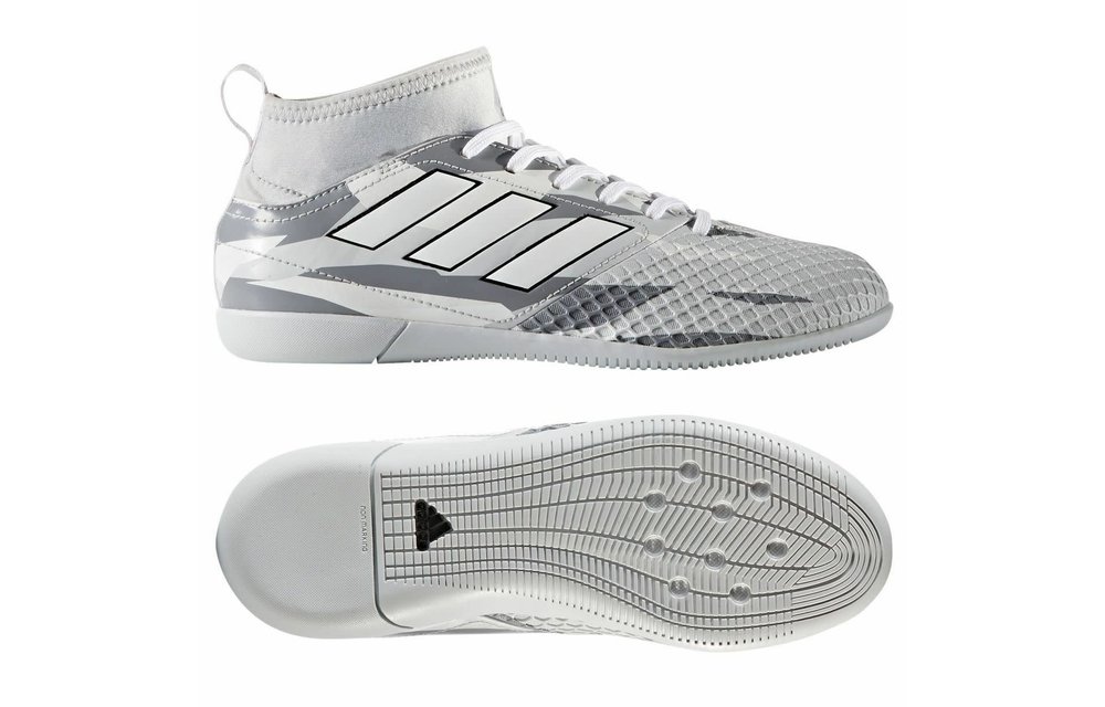 adidas Jr Ace 17.3 Primemesh IN Soccer - Camo Gray/White -