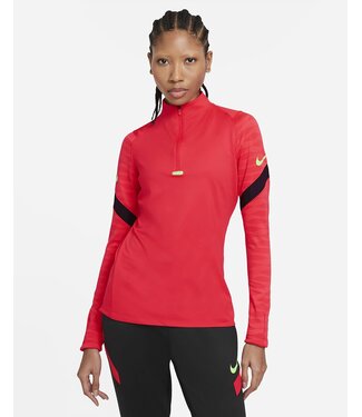 Nike Nike Womens Dri-Fit Strike 1/4-Zip Soccer Drill Top - Red/Black/Green