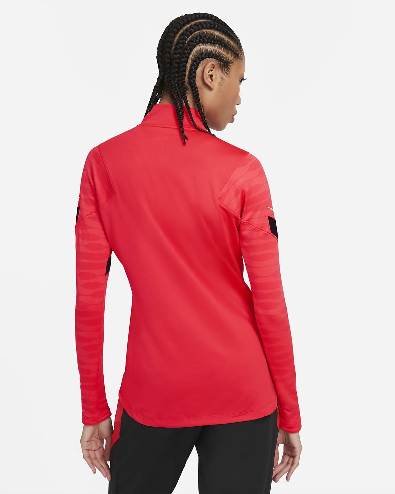 Nike Womens Dri-Fit Strike 1/4-Zip Soccer Drill Top - Red/Black/Green
