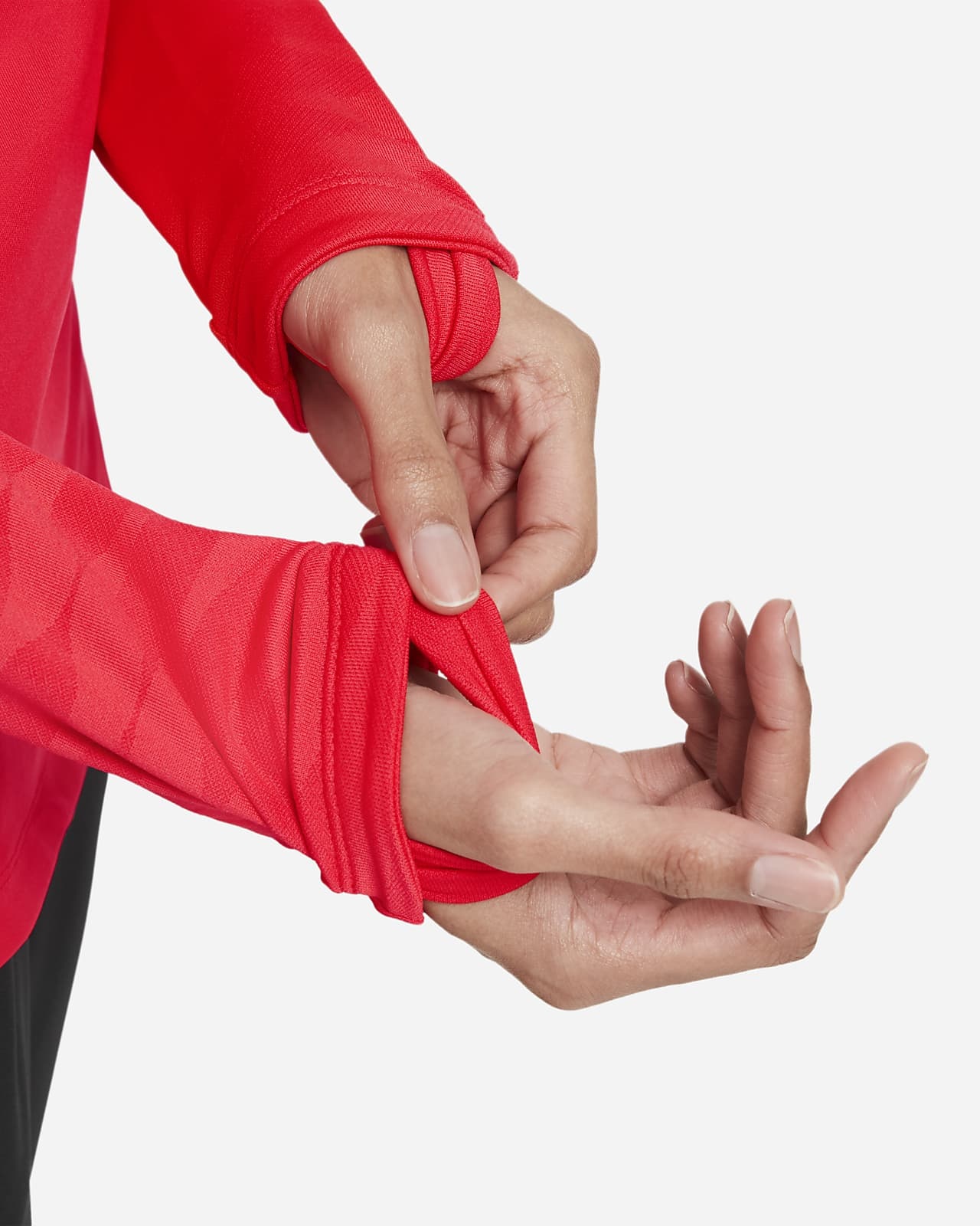 Nike Womens Dri-Fit Strike 1/4-Zip Soccer Drill Top - Red/Black/Green