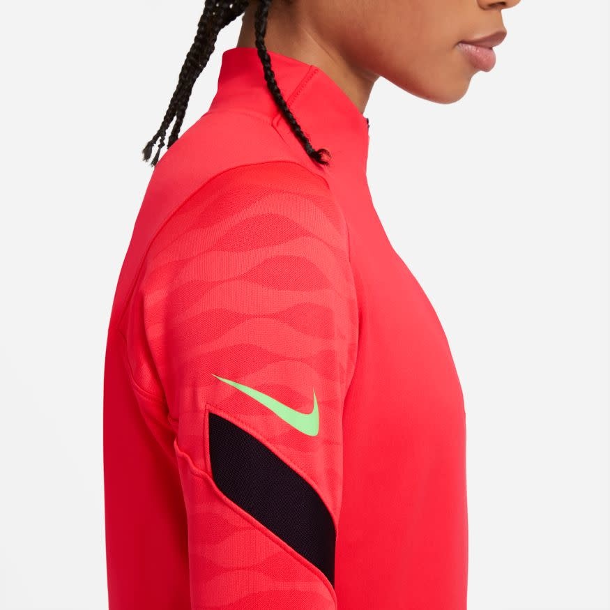 Nike Womens Dri-Fit Strike 1/4-Zip Soccer Drill Top - Red/Black/Green