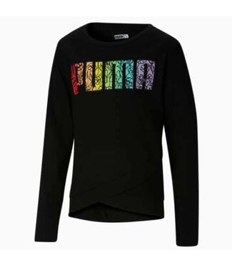 Puma Puma Girls' Long Sleeve Fashion Tee  - Black