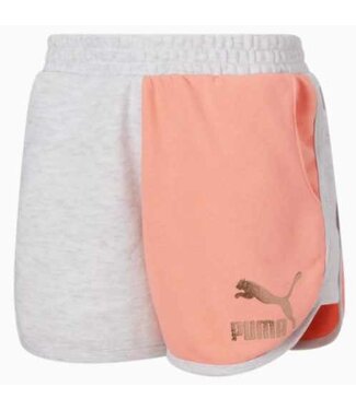 Puma Puma Youth Color Blocked Fashion Shorts - Apricot/White