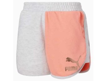 Puma Youth Color Blocked Fashion Shorts - Apricot/White