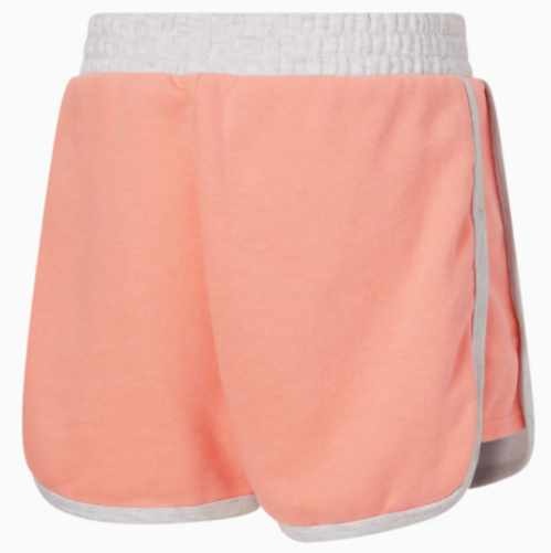 Puma Youth Color Blocked Fashion Shorts - Apricot/White