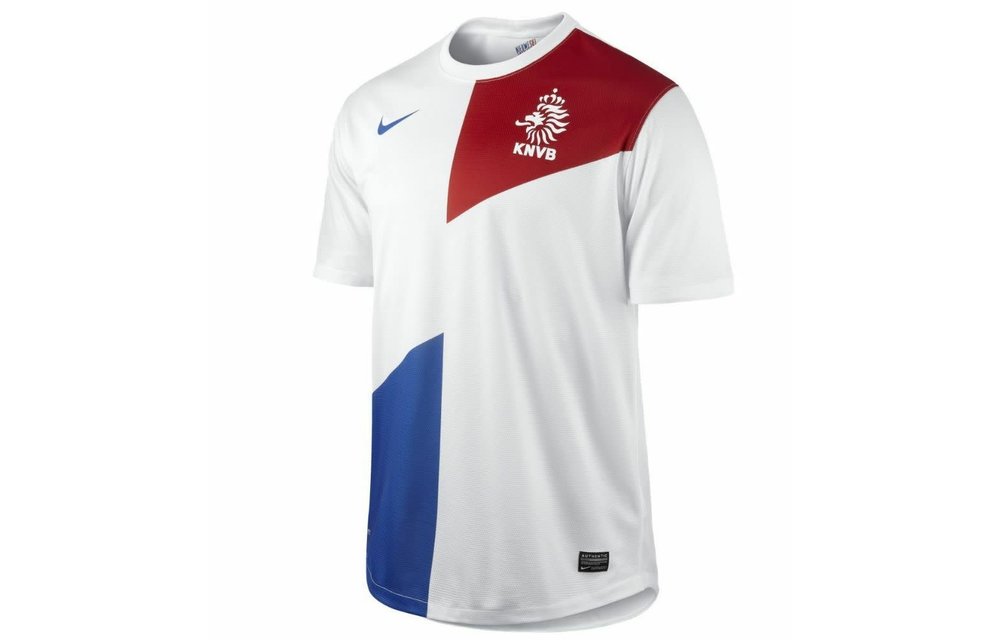 Nike Holland - Netherlands Official 2013 Away Soccer Jersey -White/Red