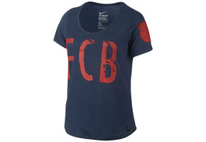 Nike FC Barcelona 2016 - 2017 Poly Core Womens Heritage Soccer Shirt-Navy