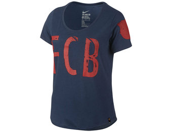 Nike FC Barcelona 2016 - 2017 Poly Core Womens Heritage Soccer Shirt-Navy