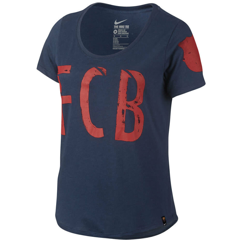 Nike FC Barcelona 2016 - 2017 Poly Core Womens Heritage Soccer Shirt-Navy