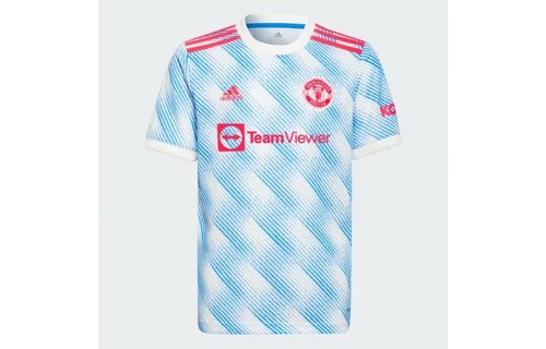 adidas 2021-22 Manchester United Youth Away Jersey - White/Royal