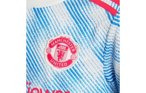 adidas 2021-22 Manchester United Youth Away Jersey - White/Royal
