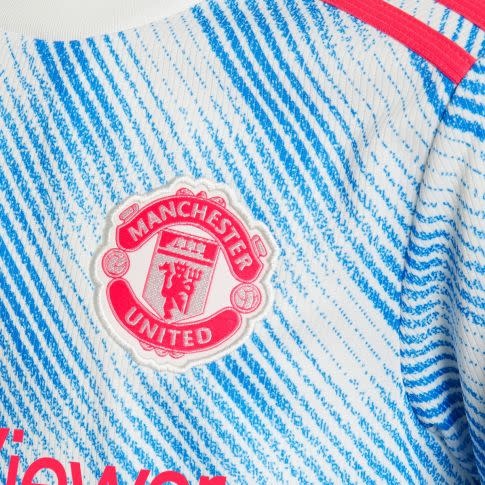 adidas 2021-22 Manchester United Youth Away Jersey - White/Royal